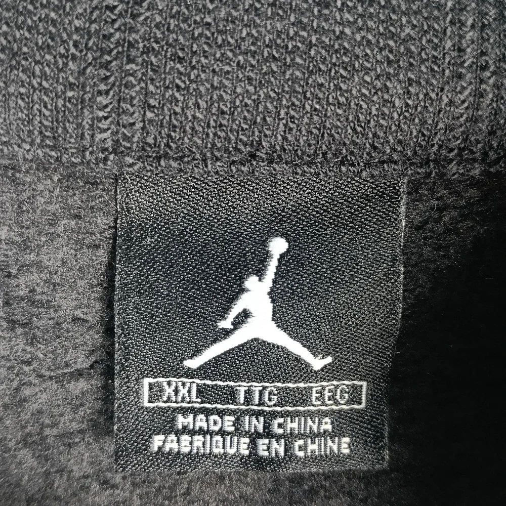 Jordan Track Jacket Men 2XL Black Jumpman Logo White Piping Mock Neck  Full Zip